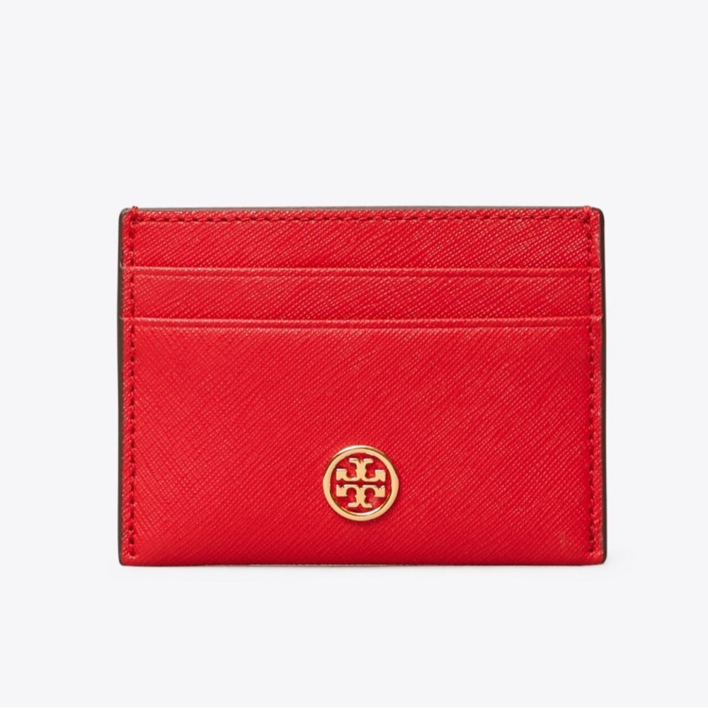 Tory Burch Robinson Card Case - Brilliant Red - BRAND NEW